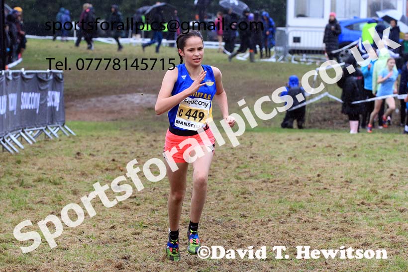 Girls Under-13s 2023 National Cross Country Relays, Berry Hill Park, Mansfield.  Photo: David T. Hewitson/Sports for All Pics